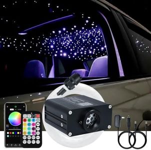 AKEPO Small Size 16W RGBW APP Twinkle Fiber Optic Lights, Music Activated 150pcs 0.03in 6.5ft/2m Optical Fiber Star Ceiling Light Kit for Car Truck Headliner Star/Home