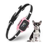 RICIVI Anti-Bark Collar for Small Dogs, No Shock Anti Barking Collars with 7 Sensitivities, 3 Adjustable Modes Beep & Vibration, IP67 Waterproof - Effective & Humane Small Dogs Bark Collar, Pink