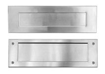 Mail Slot Stainless Steel Satin Color | Outer Size 13 X 4 inches | Almost Any door mail slot Front and Rear Piece and Screws | Easy Installation and Long Lasting Letter Box Plate | Fits to Most Doors