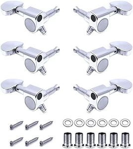 ZDNT 6 PCS Clavijas de Afinación de Guitarra Sintonizadores de Bloqueo Cabeza de Máquina Clavijas botones Clavijeros Bloqueantes de Repuesto para guitarra acústica para Guitarra Eléctrica o Acústica