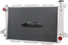 COOLINGBEST Aluminium Radiator Replacement for 1985-1996 Ford Bronco Pickup F150 F250 F350 4.9 L6 3 Row Core Radiators Radiador 1986 1987 1988 1989 1990 1991 1992 1993 1994 1995