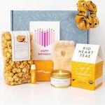 Unboxme Sunshine Gift For Women | Self Care Package with Herbal Tea, Mug, Bath Bomb, Candle, Fluffy Socks, Lip Balm, Sheet Mask, Scrunchie