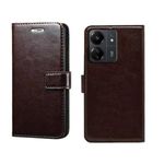 Solimo Amazon Brand-Redmi 13C 5G/Redmi 13C 4G/Poco M6 5G/Poco C55 Flip Cover | Card Pockets Wallet & Stand | Flip Cover for Redmi 13C 5G/Redmi 13C 4G/Poco M6 5G/Poco C55-Coffee-Faux Leather Brown