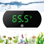 LOFICOPER Aquarium Thermometer, Digital Fish Tank Thermometer, Stick On Water Thermometer with LED Display, ℃/℉ Switch, Accurate to 1°F for Fish Axolotl Turtle Aquatic, Fresh Water, Salt Water