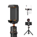 K&F Concept iPad Tablet and Phone Tripod Mount Adapter Holder, Adjustable Clamp for iPhone15/14/13/12 Pro Max, iPad,iPad Mini 1/2/3/4/5/6,iPad Air,iPad Pro,Surface,Samsung Tab 7.0 Series and More