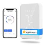 meross Smart Thermostat for Electric Baseboard, in-Wall Heaters 120V/240V, WiFi Digital Thermostat Works with 𝗔𝗽𝗽𝗹𝗲 𝗛𝗼𝗺𝗲, Alexa, and Google Home, Voice Control, Hot Wire Required