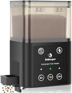 fishkeeper Automatic Fish Feeder for Aquarium - 320ML Large Capacity Adjustable Fish Feeder Automatic Dispenser with Timer for Vacation, Weekend or Daily Use, Three Fixed Methods