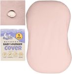 100% Waterproof Baby Lounger Cover - 2-Ply Organic Cotton Slipcovers Keep Your Lounger Clean & Your Baby Comfy - Machine Washable - (Lounger Not Included) - Peach