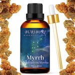 BURIBURI 100ML Myrrh Essential Oil, 100% Pure Undiluted Aromatherapy Myrrh Oil 3.38fl.oz for Soap, Candle Making, Massage, Diffuser, Humidifier (100 ml (Pack of 1), Myrrh)