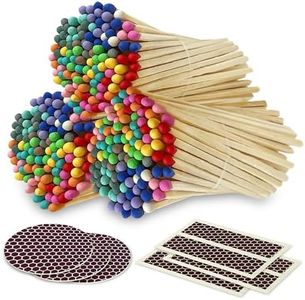 4" Rainbow Matches + Striker Stickers Included | 300 Vibrantly Colorful Decorative Safety Matches | Premium Long Matchsticks | Unique Gifts, Home Decor, & Candle Accessories by Thankful Greetings