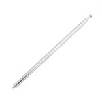 uxcell Radio Telescopic Aerial Antenna, 3mm Male Threaded 7 Sections FM AM Telescopic Aerial 110cm Long, Portable TV Home Stereo Receiver for VCD, Remote Control, 1 Pcs Stainless Steel