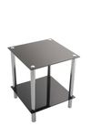 ASPECT Matrix 2-TierBlack Glass Shelving Rack/Side End table