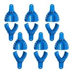 SNAWOP Dental Impression Trays 12PCS Perforated Plastic Holder for Impression Matrials Multi Sizes (6PCS Upper+6PCS Lower M)