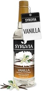 Vanilla Syrup for Coffee By Syruvia 25.4 fl oz Barista Style Coffee Syrup Vanilla Flavor