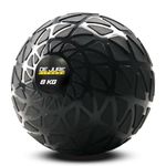 DE JURE FITNESS Premium Slam Ball 7" Diameter – 8 KG Weighted Medicine Ball – No Bounce – Textured Grip – Strength Training, Crossfit, Power & Core Workout Ball for Home Gym - 8 KG
