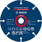 Bosch Professional 1x Expert Carbide Multi Wheel Cutting Disc (for Hardwood, Ø 76 mm, Accessories Mini Angle Grinder)