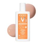 Vichy Capital Soleil Daily Ultra Fluid Mineral Tinted & Dry Touch SPF 60, Broad Spectrum UVA-UVB Sun Protection, Non Greasy, Non-Comedogenic, Water Resistant, Fragrance Free, Dermatologist Recommended