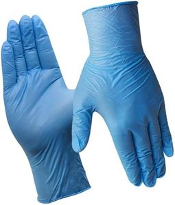 SLICK KIT Disposable Nitrile Gloves, 5 Mil Chemical Resistant Industrial Gloves for Cleaning Dishwashing, Blue