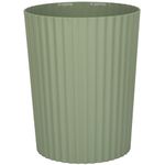 JiatuA Small Trash Can Plastic Wastebasket Round Garbage Container Bin for Bathroom, Kitchen, Bedroom, Home Office, College Dorm, Green