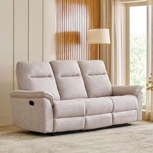 Home Centre Artise Fabric 3-Seater Recliner - Beige