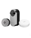 EZVIZ Smart Door Lock 5-in-1, NO Drilling Needed, Smartphone WiFi Keyless Security Entry, Built-in Doorbell, Weatherproof Keypad Password/Bluetooth Unlock, Electronic Deadbolt, Home Gateway Included