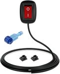 Gebildet 12V-230V/10A SPST Red Water Drop Shape Paste Type Button Switch,Off/ON Switch for Fog Driving Lights,Neon Lights,LED Light Bar(with 1m wire)