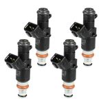 INFINAUTO Fuel Injector, Engine Fuel Injection Nozzle No.16450-RAA-A01 for Honda Accord 2003-2007 2.4L 3.0L for Honda CR-V 2.4L 2007-2009 Black, 4 Pcs