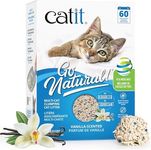 Catit Go Natural Pea Husk Multi-Cat Clumping Cat Litter, Vanilla, 6.4 kg, Dust Free & Lightweight Cat Litter, Cat Liter, Cat Litter Clumping, Bentonite Clay