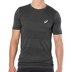 ASICS Sport Seamless Mens Running Fitness Knit T-Shirt Shirt Tee Dark Grey - XL