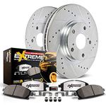 Power Stop K3090-36 Rear Z36 Truck & Tow Brake Kit, Carbon Fiber Ceramic Brake Pads and Drilled and Slotted Brake Rotors For 2007 2008 2009 2010 2011 2012 2013 2014 2015 2016 2017 2018 Jeep Wrangler