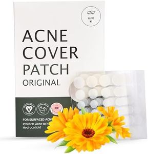 Happy Me Acne Patches -Pack of 120 Hydrocolloid Pimple patches for All Skin Types-Spot Stikers Made with natural Oils, Tea Tree and Calendula, 3 Sizes