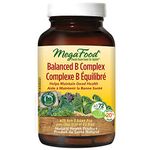 MegaFood® Balanced B Complex - Supports Nervous System & Energy Conversion with Vitamin B12, Vitamin B6, Vitamin B1, Pantothenic Acid, Biotin, Niacinamide, Riboflavin, Folate - Real Food Ingredients – 72 Tablets