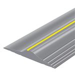 16.5Ft/5M Universal Garage Threshold Seal Strip Garage Door Bottom Weatherproof Strip Rubber DIY Weather Stripping Replacement Not Include Adhesive (Grey)