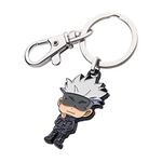 SalesOne LLC Jujutsu Kaisen Chibi Satoru Goju Enamel Pendant Keychain, Black, One Size