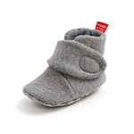 Matt Keely Baby Boys Girls Anti-Slip Soft Sole Slipper Booties Infant Crib Shoes Crawler Warm Winter Boots with Fleece Lining 0-6 Months