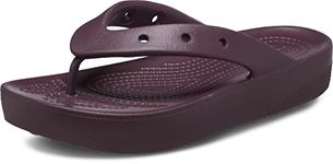 Crocs womens Classic Platform Flip Flops, Platform Sandals, Dark Cherry, 9