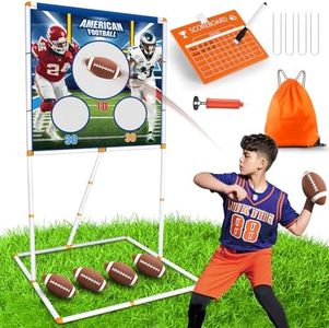 Kaelinda American Football Games, Kids Football Throwing Target Game, Indoor Outdoor Games for Kids 6-8 8-12, Football Gifts for Boy Toys, Outside Sports Toys for Party Carnival Games Birthday Gifts