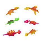 Tomaibaby 6pcs Dinosaur Slingshot Toy Stretchy Finger Flying Dinosaur Flying Dinosaur Toys for Adults Kids