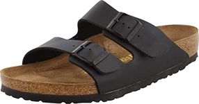 Birkenstock Mens Arizona Dark Brown Bfl, Black, 11 US