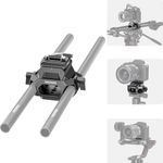 NEEWER 15mm LWS Baseplate with Arca Type QR Plate & Base, Dual 15mm Rod Clamps, Retractable Anti Off Pin, 1/4" 3/8" Threads, 60mm Rail Gauge, Compatible with SmallRig Shoulder Rig DJI RS Gimbal, SR006