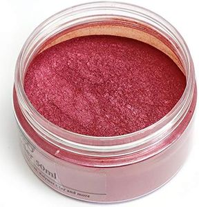 Epoxy Resin Color Pigment Mica Powder Burgundy Metallic Shimmer Pigment Powder Cosmetic Grade for Lip Gloss Making, Lipstick, Lip Balm, Epoxy Resin Art, Paint, Nail, Slime Colorant, Soap Dye (50g)