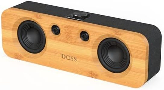 DOSS SoundBox H200 50W Home Bluetooth Speaker with Dual 3.5-Inch Woofers, Two 1-inch Tweeters, 35H Playtime, TWS, Sustainable Materials, Bluetooth 5.3 Speaker for Record Player/Computer/TV-Black