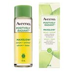 Aveeno Positively Radiant MaxGlow Serum and Primer - Dry Skin, Acne, Oily Skin, Sensitive Skin - Kiwi, Soy - 45mL