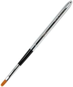 Young Nails Finesse Pro Gel Sculptor Brush - synthetic bristle brush, flat brush with rounded tip. Breaks down in two pieces to act as a cap/cover.