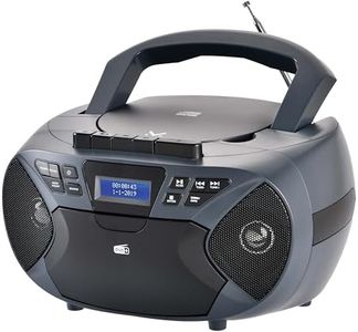 Majestic AH 2430 DAB - Boom Box Portatile Lettore CD, Radio DAB e FM, Riproduttore cassette, Ingresso AUX-IN, Nero
