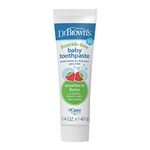 Dr. Brown's Baby Oral Health Toothpaste, Strawberry Flavor Toddlers And Kids Love, Fluoride Free, 0-3 Years, 1.4Oz