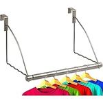 Over The Door Closet Valet- Over The Door Clothes Organizer Rack and Door Hanger for Clothing or Towel, Home and Dorm Room Storage and Organization - Fits Doors up Till 1¾” Thick