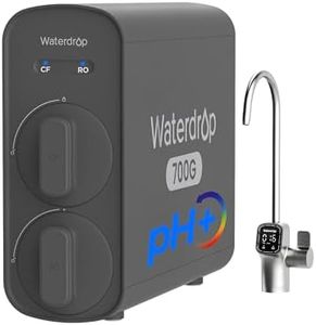 Waterdrop G5P700A Alkaline Mineral pH+ Reverse Osmosis Water Filter, NSF/ANSI 372 Certified, 700G Reverse Osmosis System, 8 Stage RO Water Filtration System, 2:1 Pure to Drain, Smart LED Faucet