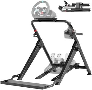 ARES WING Foldable Sim Racing Wheel Stand with Chair Fixing Slot, Formula and GT Racing Simulator Cockpit Compatible with Fanatec, Thrustmaster, Logitech, Moza, Racing Games on PS5, PS4, Xbox and PC