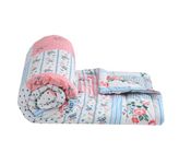 FRESH FROM LOOM Rotary Printed Micro Fiber Comforter | Dohar | Quit | Double Bed | Double Weaved | Washable | Hypoallergenic Skin Friendly (90x100 Inches | Floral Multi Color)